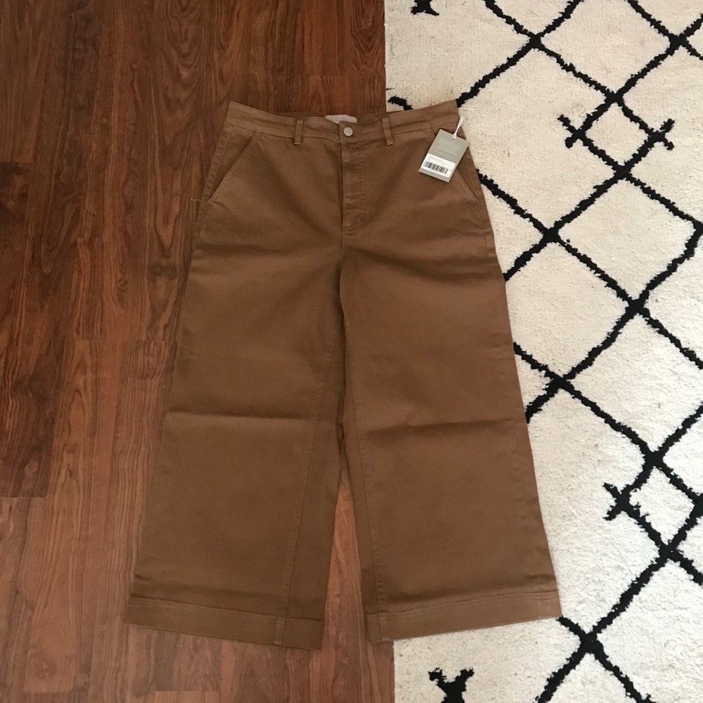 BNWT Everlane Wide Leg Crop Pant in Ochre